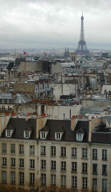 View of Tour Eiffel, Pompidou Centre