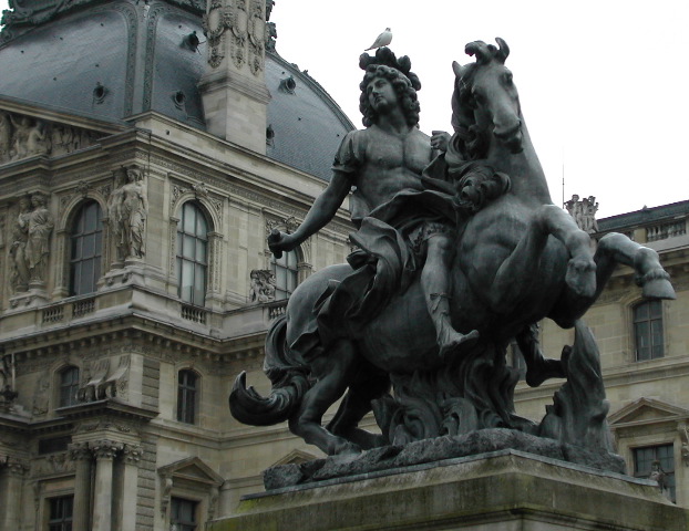 Rider with seagull statue, Louvre